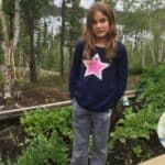 Child in her vegetable garden