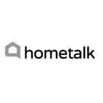 Hometalk logo featuring a simple house icon to the left of the word