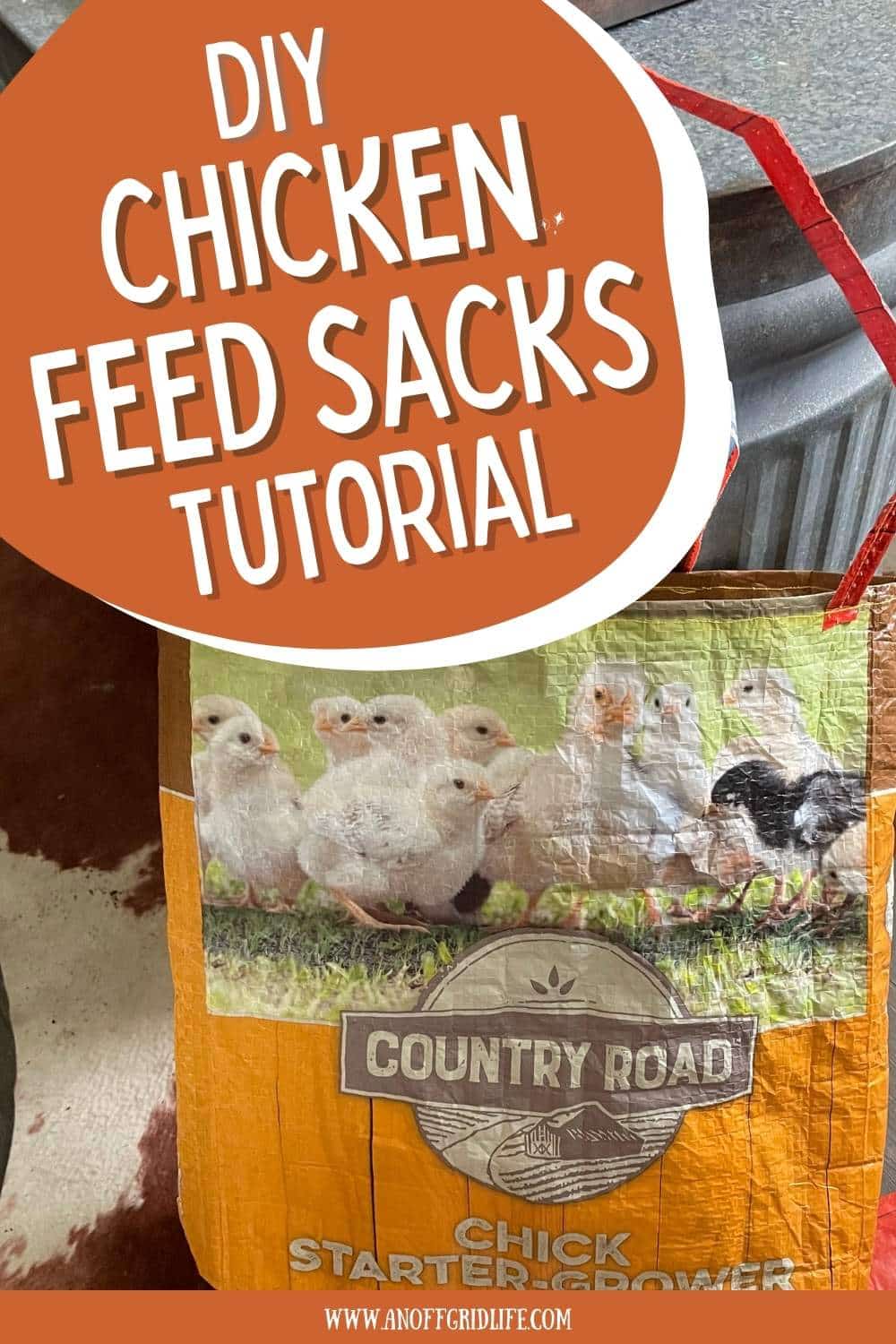 How to Make a Handmade DIY Chicken Feed Bag Tote An Off Grid Life
