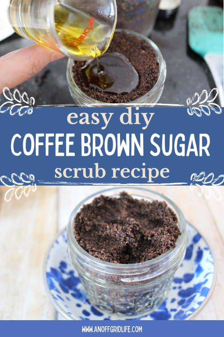 Easy diy coffee brown sugar scrub recipe.