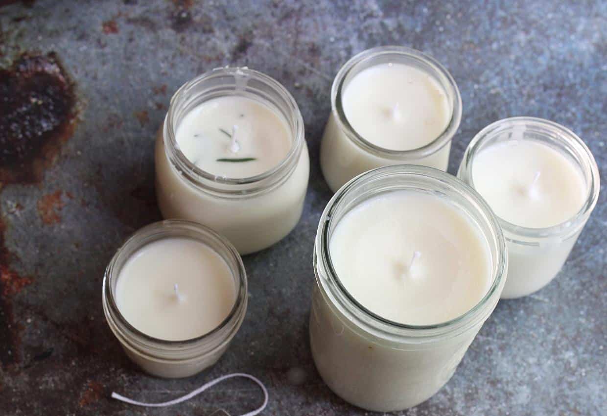 Homemade Soy Candles with Essential Oils - The House & Homestead