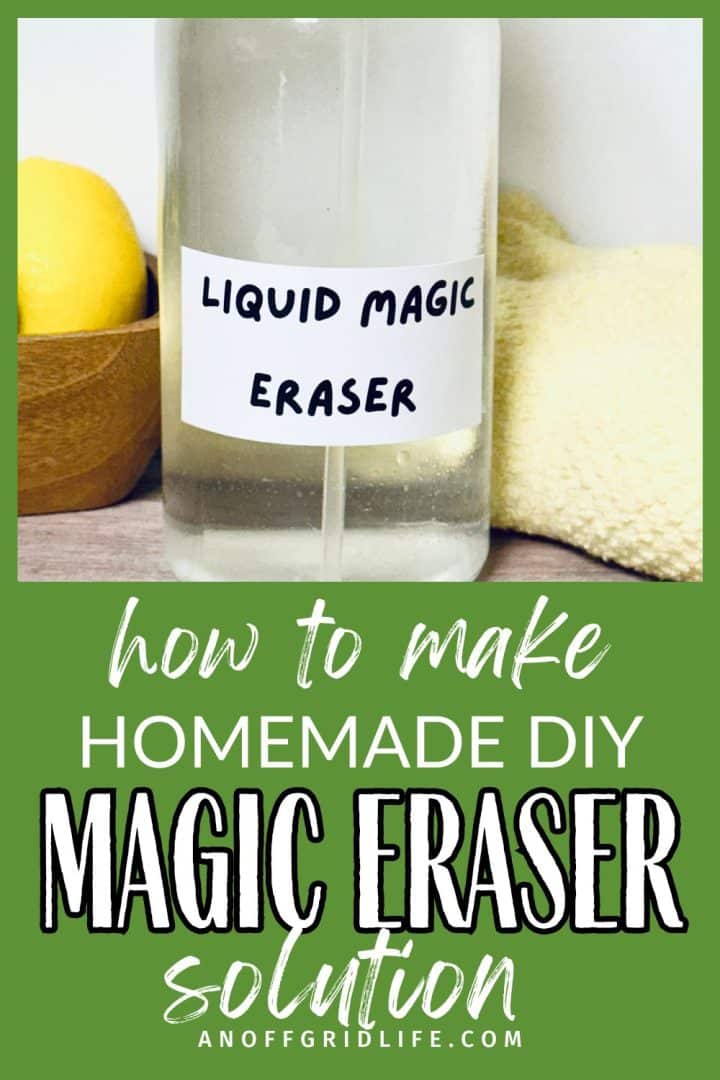 How to make homemade DIY magic eraser solution.