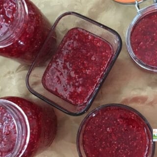 How to Make No-Cook Jam text overlay on collage of jam images