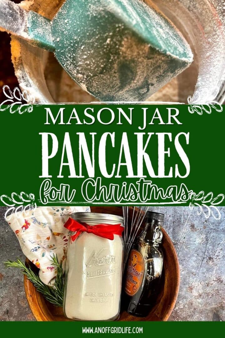 Mason jar pancakes for christmas.