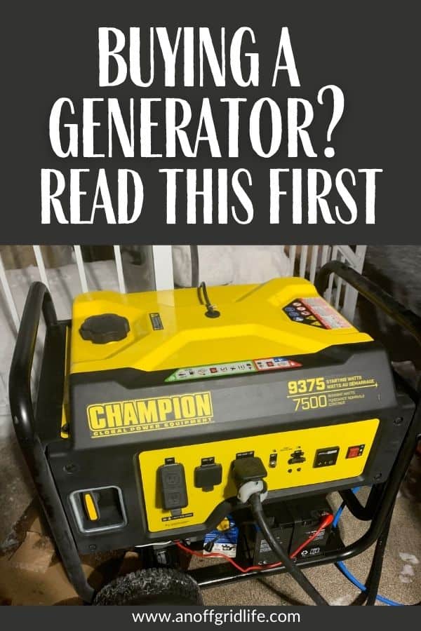 Buying a generator for home use? Read this first