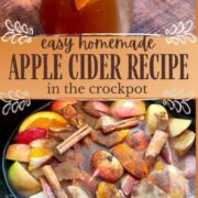 Easy homemade apple cider recipe in the crockpot.