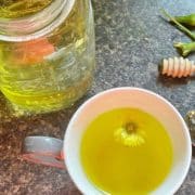 Honey and dandelion tea.