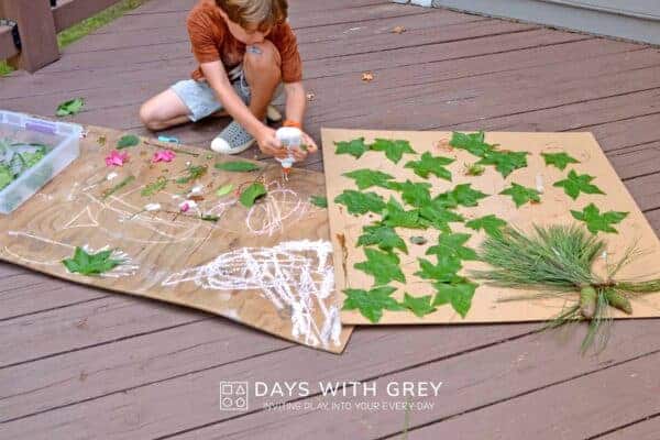 mural made with natural materials